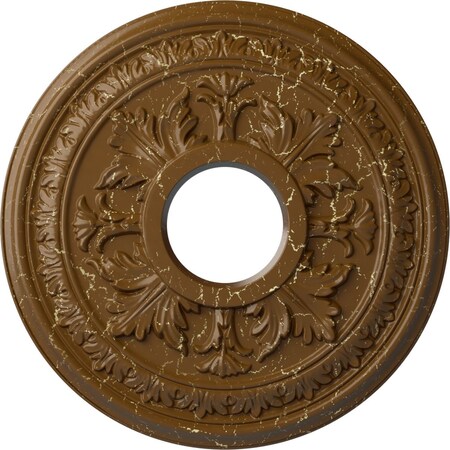 Baltimore Medallion (Canopies up to 5 1/2"), 15 3/8"OD x 4 1/4"ID x 1 1/2"P, Smokey Topaz Crackle